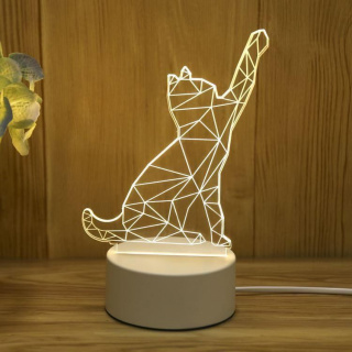 Lampă decorativă 3D - pisică