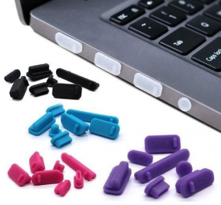 Dopuri de silicon pentru conectori de laptop - alb
