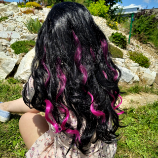Extensii de păr colorate - burgundy