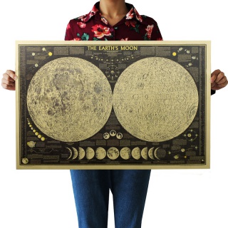 Tablou vintage - Harta Lunii