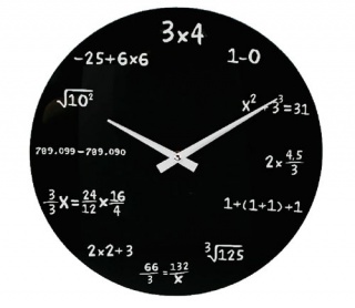 Ceas matematic - negru