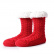 Șosete calde tricotate - roșii