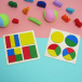 Puzzle geometric pentru copii - pătrate