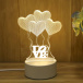 Lampă decorativă 3D - inimioare