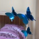 Oglindă decorativă sub formă de fluturi 12 buc - albastru