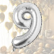 Baloane gonflabile numere maxi argint - 9