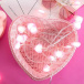 Ghirlandă cu LED-uri - inimă roz