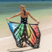 Rochie de plajă - aripi de fluture XS-M - curcubeu