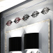 Oglindă autocolant ornamente - negru