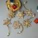 Set de 6 ornamente de Crăciun din lemn - fulgi de zăpadă