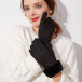 Mănuși cu blană - negru